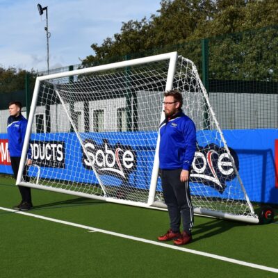 Mini Soccer Academy Self Weighted Rollaway Goal (16ft x 6ft) – PAIR - Image 9